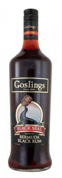 Goslings Rum Black Seal 80 Proof Bermuda Black Rum - 1 Liter 40% vol