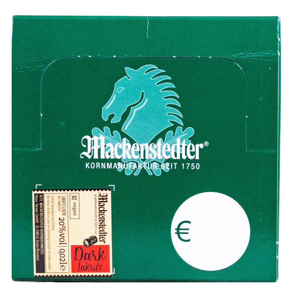 Paket [25 x 0,02L] Mackenstedter Dark Lakritz Likör - 0,5L 20% vol
