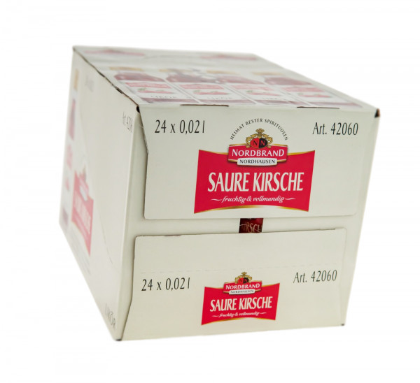 Paket [24 x 0,02L] Nordbrand Saure Kirsche - 0,48L 16% vol