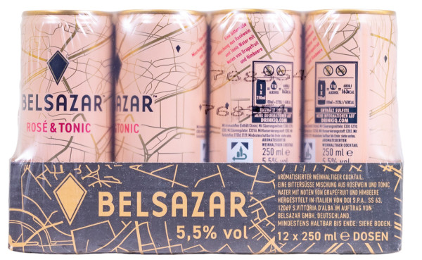 Paket [12 x 0,25L] Belsazar Rose & Tonic Dose - 3L 5,5% vol