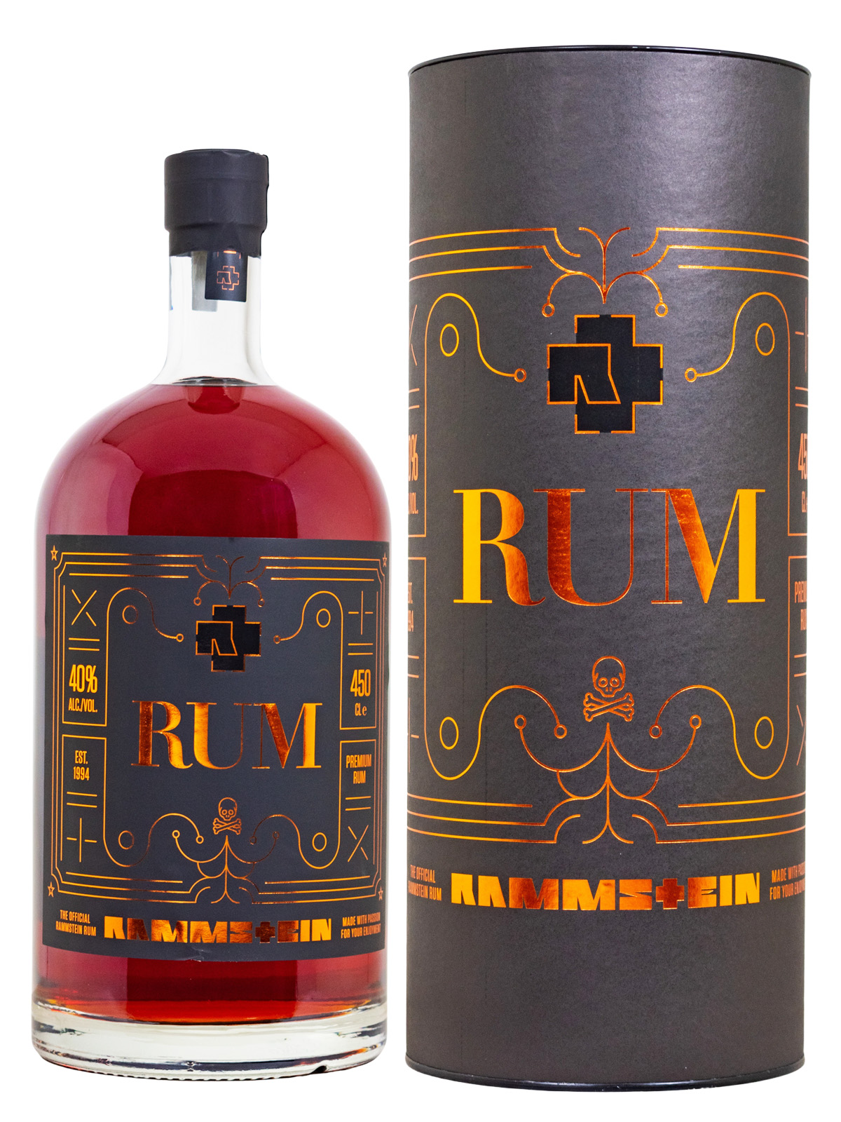 Rammstein Fanartikel Leerflasche Rum mit Verpackung