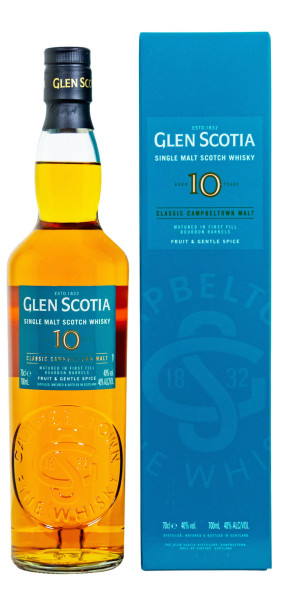 Glen Scotia 10 Jahre Unpeated Single Malt Scotch Whisky - 0,7L 40% vol