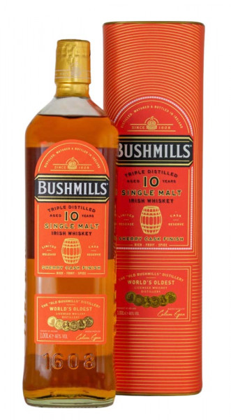 Bushmills 10 Years Sherry Cask Single Malt Irish Whiskey - 1 Liter 46% vol
