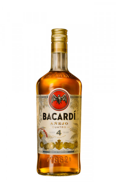 Bacardi Anejo Cuatro 4 Jahre - 1 Liter 40% vol