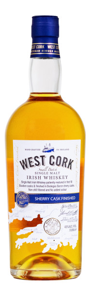 West Cork Sherry Cask Finished Single Malt Irish Whiskey - 0,7L 43% vol