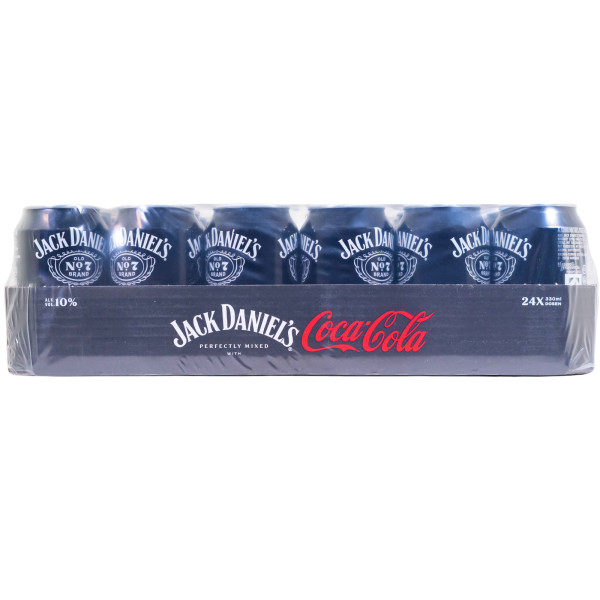 Paket [24 x 0,33L] Jack Daniels Tennessee Whisky & Coca Cola Dose - 7,92L 10% vol