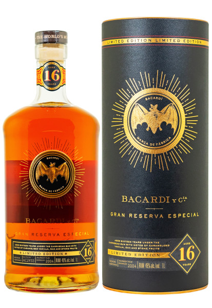 Bacardi Gran Reserva 16 Jahre Rum - 1 Liter 45% vol