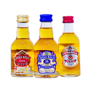 Paket [3 x 0,05 L] Chivas Regal Miniatur Geschenkset - 0,15L 40% vol