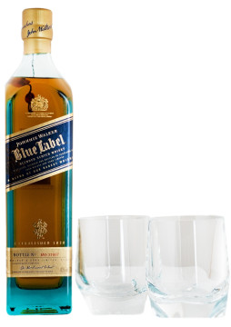 Johnnie Walker Blue Label Geschenkset zwei Tumblern - 0,7L 40% vol