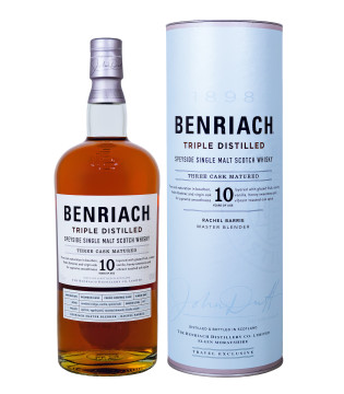 BenRiach 10 Jahre Triple Distilled Single Malt Scotch Whisky - 1 Liter 43% vol