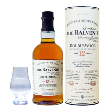 Bundle: Balvenie 12 Doublewood + Tasting Glas - 0,7L 40% vol