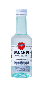 Bacardi Carta Blanca Rum Miniatur - 0,05L 37,5% vol