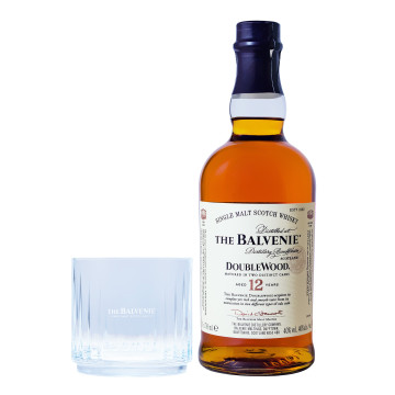 Balvenie 12 Doublewood + Tumbler Glas - 0,7L 40% vol