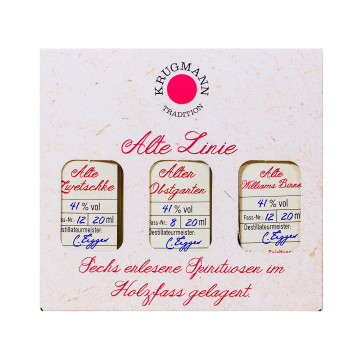 Mix-Paket [6 x 0,02L] Krugmann Alte Linie Probier-Set - 0,12L 39,7% vol