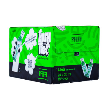 Paket [24 x 0,02L] Nordbrand Pfeffi Pfefferminz-Likör - 0,48L 18% vol