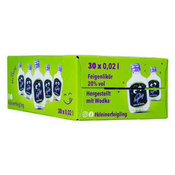 Paket [30 x 0,02L] Kleiner Feigling Original Kurzer Shot Glas-Flasche - 0,6L 20% vol