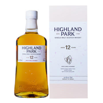 Highland Park Whisky 12 Jahre Orkney Single Malt Scotch Whisky - 0,7L 40% vol