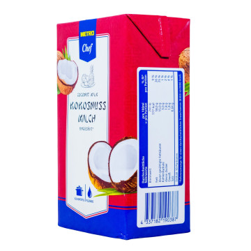 Kokosnussmilch ungesüßt* - 1 Liter (09.04.2025) Kokosnussmilch ungesüßt* - 1 Liter