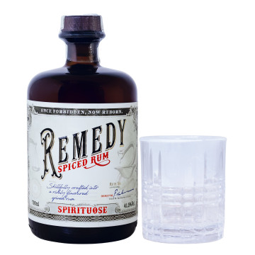 Remedy Spiced Rum + Glas - 0,7L 41,5% vol
