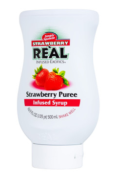 Real Strawberry Sirup mit Erdbeerpüree - 0,5L Real Strawberry Sirup mit Erdbeerpüree - 0,5L