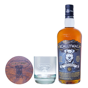 Scallywag Speyside mit Glas und Holzuntersetzer - 0,7L 46% vol