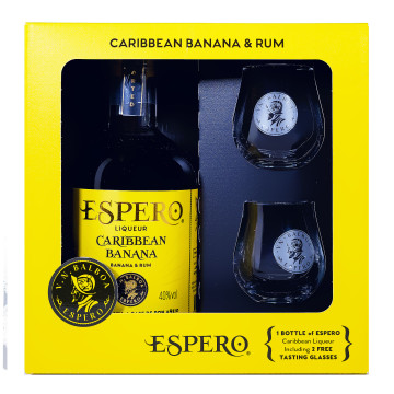Espero Caribbean Banana Geschenkset - 0,7L 40% vol