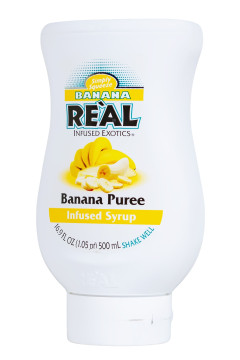 Real Banana Sirup mit Bananenpüree - 0,5L Real Banana Sirup mit Bananenpüree - 0,5L