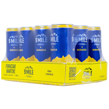Paket [12 x 0,33L] 9 Mile Premix Vodka Maracuja - 3,96L 10% vol