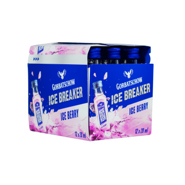 Paket [12 x 0,02L] Wodka Gorbatschow Ice Breaker Berry - 0,24L 16% vol