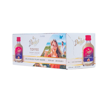 Paket [20 x 0,02L] Dooleys Toffee Plant-Based Liqueur vegan - 0,4L 15% vol