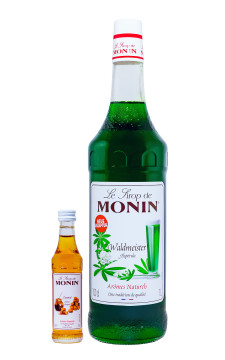 Bundle: Monin Waldmeister Asperule Sirup - 1 Liter + Monin Karamell Caramel Sirup - 0,05L - 1,05L