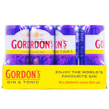 Paket [12 x 0,25L] Gordon's & Tonic Dose - 3L 10% vol