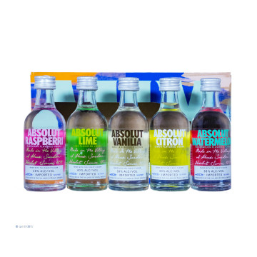 Absolut Vodka Five Pack Miniatures 5x0,05L - 0,25L 39,2% vol