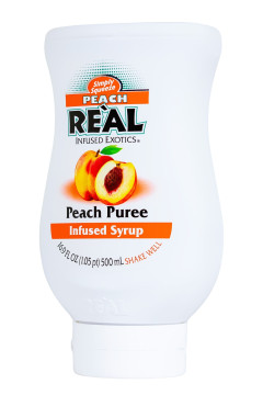 Real Peach Sirup mit Pfirsichpüree - 0,5L Real Peach Sirup mit Pfirsichpüree - 0,5L
