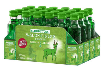 Paket [24 x 0,02L] St. Hubertus Waldmeister-Tropfen - 0,48L 15% vol