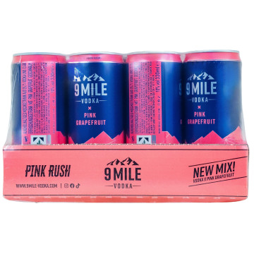 Paket [12 x 0,33L] 9 Mile Premix Vodka Pink Grapefruit - 3,96L 10% vol