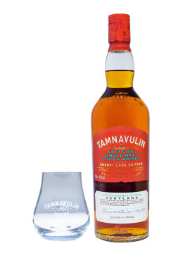 Tamnavulin Sherry Cask Speyside mit Glas in Geschenkverpackung - 0,7L 40% vol