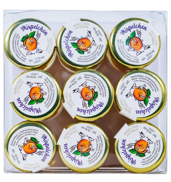Paket [9 x 0,02L] Amor's Mispelchen Apfellikör mit Mispel - 0,18L 15% vol