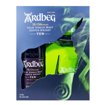 Ardbeg 10 Jahre mit 2 Gläsern - 0,7L 46% vol