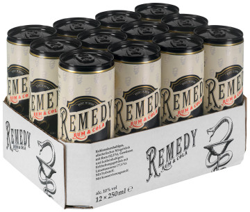 Paket [12 x 0,25L] Remedy Spiced Rum + Cola & Lime - Ready-to-Drink - 2,5L 10% vol