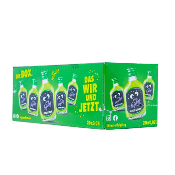 Paket [20 x 0,02L] Kleiner Feigling Green Lemon Glas-Flasche - 0,4L 15% vol