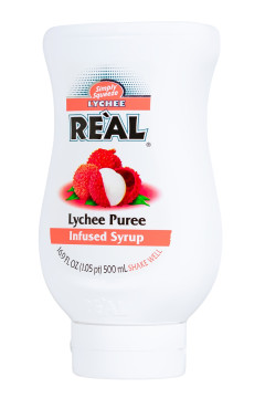 Real Lychee Sirup mit Litschipüree - 0,5L Real Lychee Sirup mit Litschipüree - 0,5L