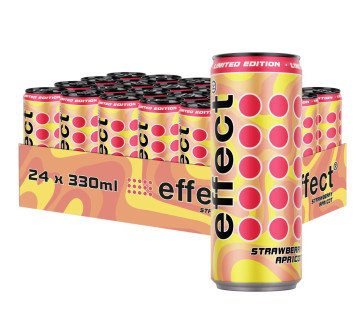 Paket [24 x 0,33L] Effect Strawberry Apricot Energy Drink - 7,92L