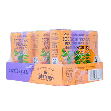 Paket [12 x 0,25L] Carissima Ice Tea Peach & Wine - 3L 5,5% vol