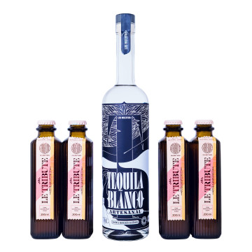 Bundle: Los Muertos Tequila + 4 x Le Tribute Pink Grapefruit - 1,5L 41% vol