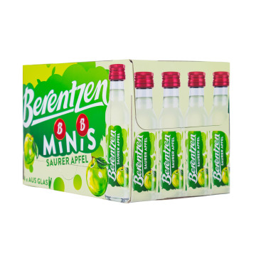Paket [24 x 0,02L] Berentzen Minis Saurer Apfel - 0,48L 16% vol