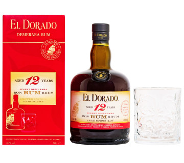 El Dorado Rum 12 Jahre Geschenkset 2022 mit Tumbler - 0,7L 40% vol