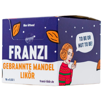 Paket [16 x 0,02L] Franzi Gebrannte Mandel Likör - 0,32L 15% vol