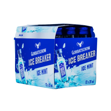Paket [12 x 0,02L] Wodka Gorbatschow Ice Breaker Mint - 0,24L 16% vol