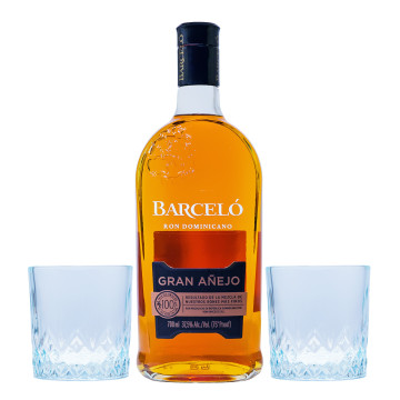Ron Barcelo Gran Anejo GEPA mit Glas - 0,7L 38% vol